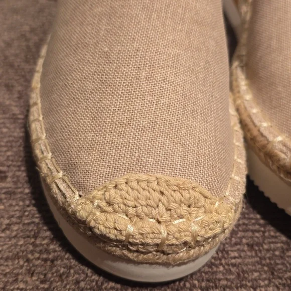 A.N.A BRAND WOMEN'S TAN SUMMER LINEN SHOES WITH ADJUSTABLE ANKLE STRAP SIZE 8 - Picture 5 of 13